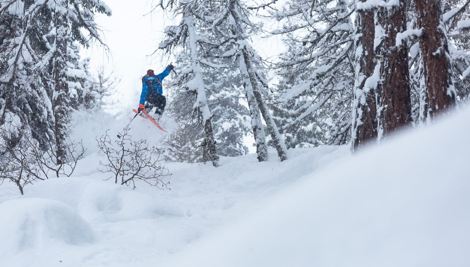 Eine Ski Fotografie von Tom Leitner an einem Powder Tag in Österreich